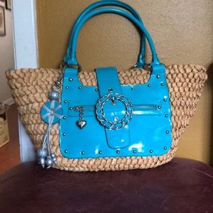 Kathy Van Zeeland Straw Purse